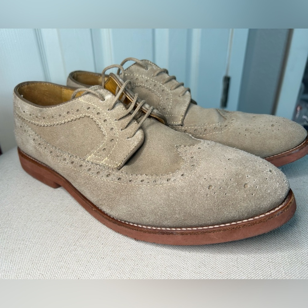 Mercanti Florentini Suede Wingtip Oxford Driving Dress Shoe Size 11